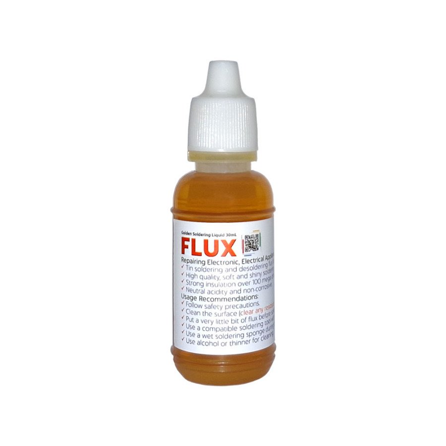 001-17.jpg Golden Soldering Liquid Flux 30mL for Electronics - Image 1
