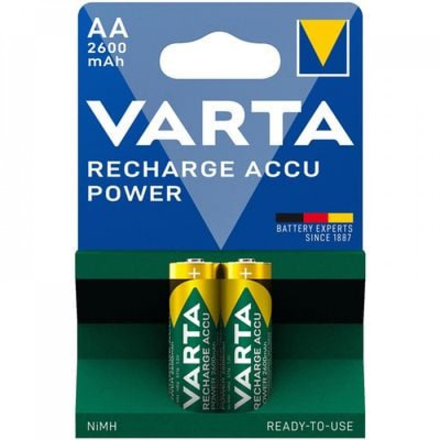 1.2V202C20AA20Rechargeable20Varta20Battery202600mAh20282pcs29.jpg 1.2V , AA Rechargeable Varta Battery 2100mAh (2pcs) - Image 1