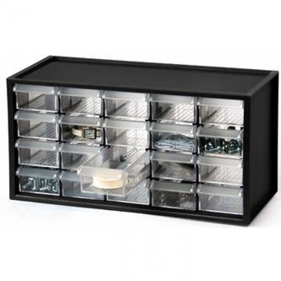 20 Clear Plastic Drawers A9-520 20 Clear Plastic Drawers (A9-520) - Image 1