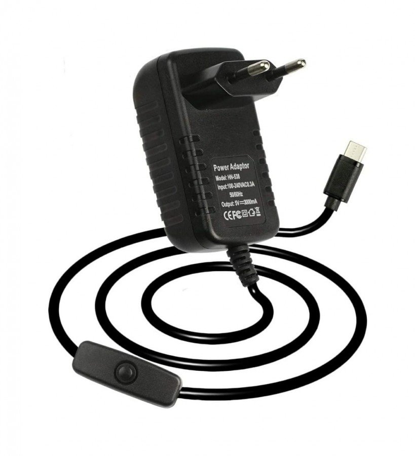 2705ff8d-c3b3-4783-acc4-0648d09e453b.jpg Raspberry Pi 4 USB Charger 5V 3A EU Plug Type C - Image 1