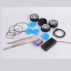 Kit with plastic gears, pulleys, belts, electric motors, wheels - Image 3