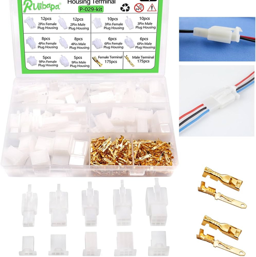 380PCS202.8mm20Connecting20Line20M-F20Terminal20Heads20Kit.jpg 380PCS 2.8mm Connecting Line M/F Terminal Heads Kit - Image 1