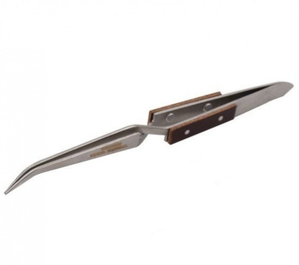 5b8ed8ea-6c88-4f7c-a814-3ccdf34033e3.jpg Curved Tweezers Wooden , Stainless Steel - Image 1