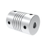 Aluminum Small Flexible Coupling Size L25xD19mm - Inner Diameters 5x5mm