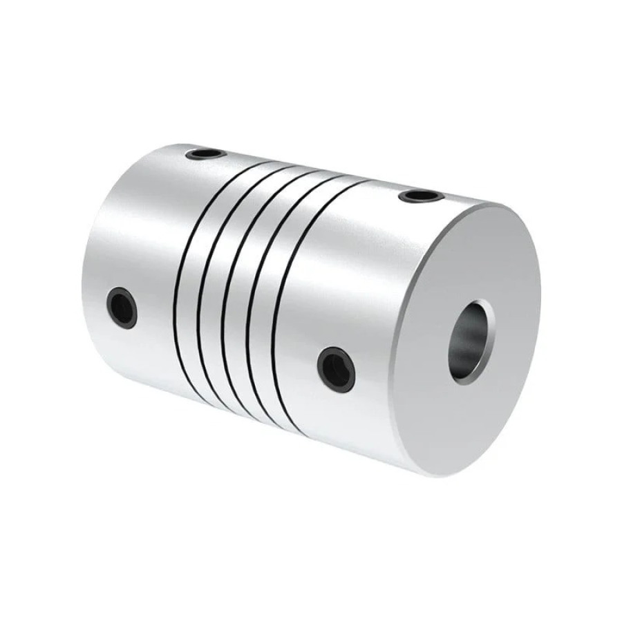 Aluminum20Small20Flexible20Coupling20Size-2.jpg Aluminum Small Flexible Coupling Size L25xD19mm - Inner Diameters 8x8mm - Image 1