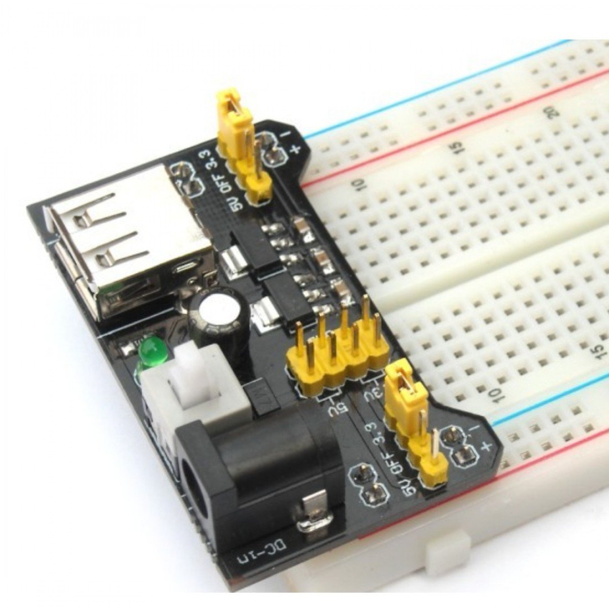 Breadboard Power Supply Module 3.3V-5V Dual Output Breadboard Power Supply Module 3.3V-5V Dual Output - Image 1