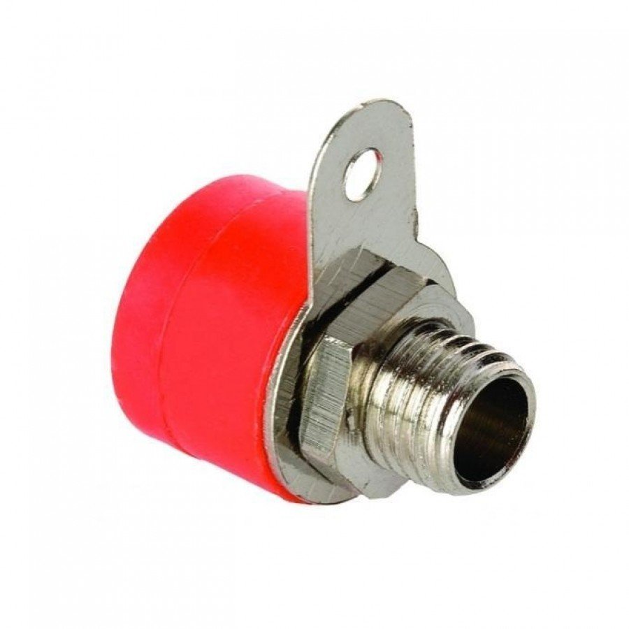 FRS Banana4mm Female Banana Plug Short (4 mm) , Red Color (B1) - Image 1