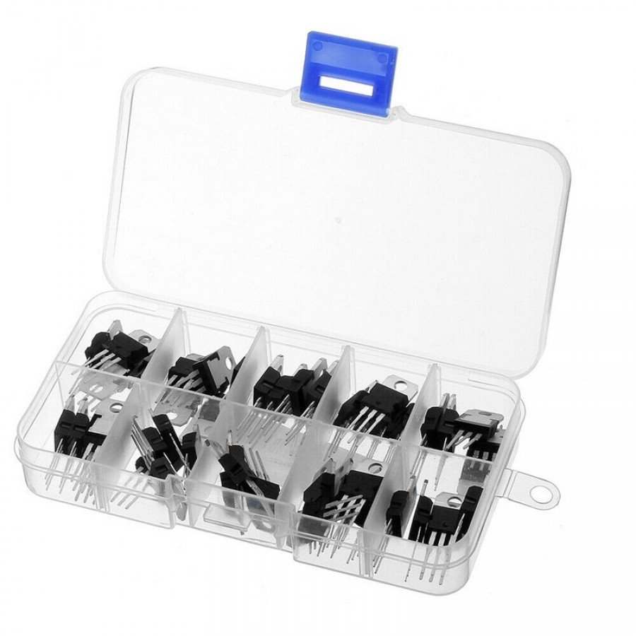 Lm317T-L7805-L7806-L7808-L7809-L7810-L7812-L7815-L7818-L7824-Transistor-Assortment-Kit-10Value-50Pcs-Voltage.jpg Voltage Regulator Kit - Image 1