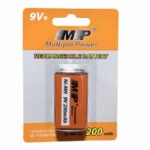 MP 200mAh Ni-MH 9V Rechargeable Battery