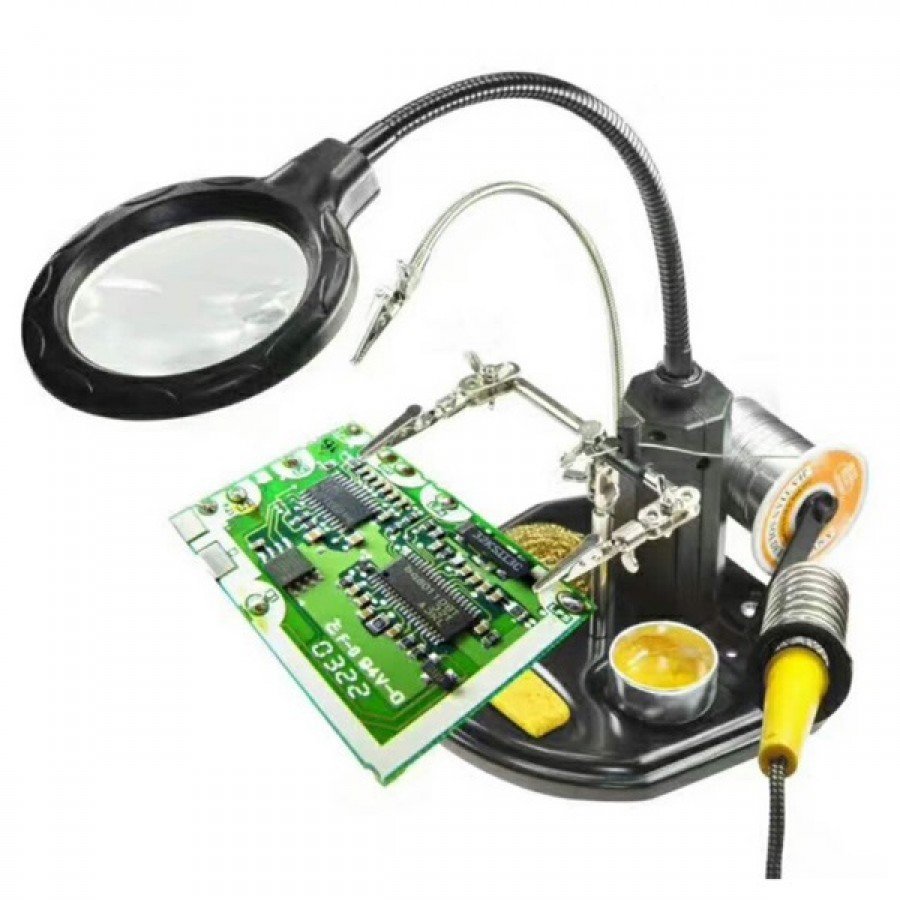 Magnifier20Soldering20Hand20with20LED2028TE-80229…jpg Magnifier Soldering Hand with LED (TE-802) - Image 1