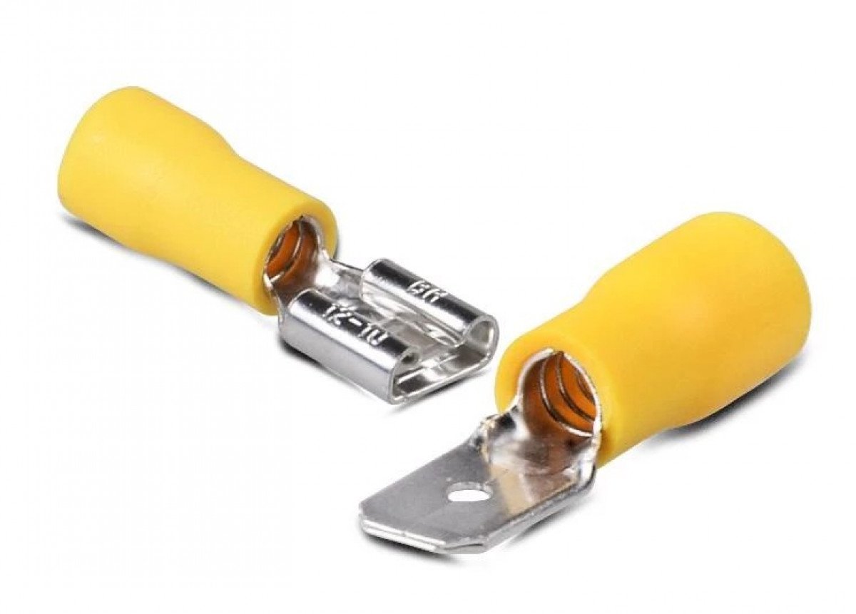 Male20Female20Blade20Crimp20Terminal20Insulated20286.3mm29.jpg Male Female Blade Crimp Terminal Insulated (6.3mm) - Image 1
