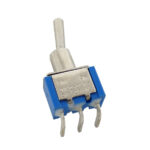 Mini Toggle Switch 3 Pins-SPDT-ON-ON (6A,125VAC) Right Angle (SW-19)