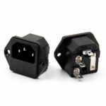 Panel Mount AC Inlet Power Socket With Fuse Holder (IN4)
