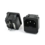 Panel Mount AC Inlet Power Socket With Fuse Holder (IN3)