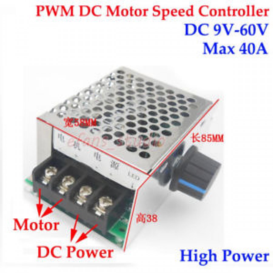 3139.jpg PWM DC Motor Speed Regulator Controller Switch DC (9V-60V) 40A - Image 1