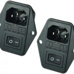Panel Mount AC Inlet Power Socket With Fuse Holer , Switch  (IN6)
