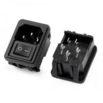 Panel Mount AC Inlet Power Socket With Switch (IN8)