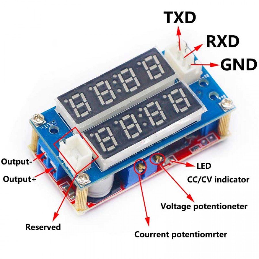 Step20Down20Charge20Module20XL4015205A20Adjustable20Power20CC-CV20with20Display.jpg Step Down Charge Module XL4015 5A Adjustable Power CC-CV With Display - Image 1
