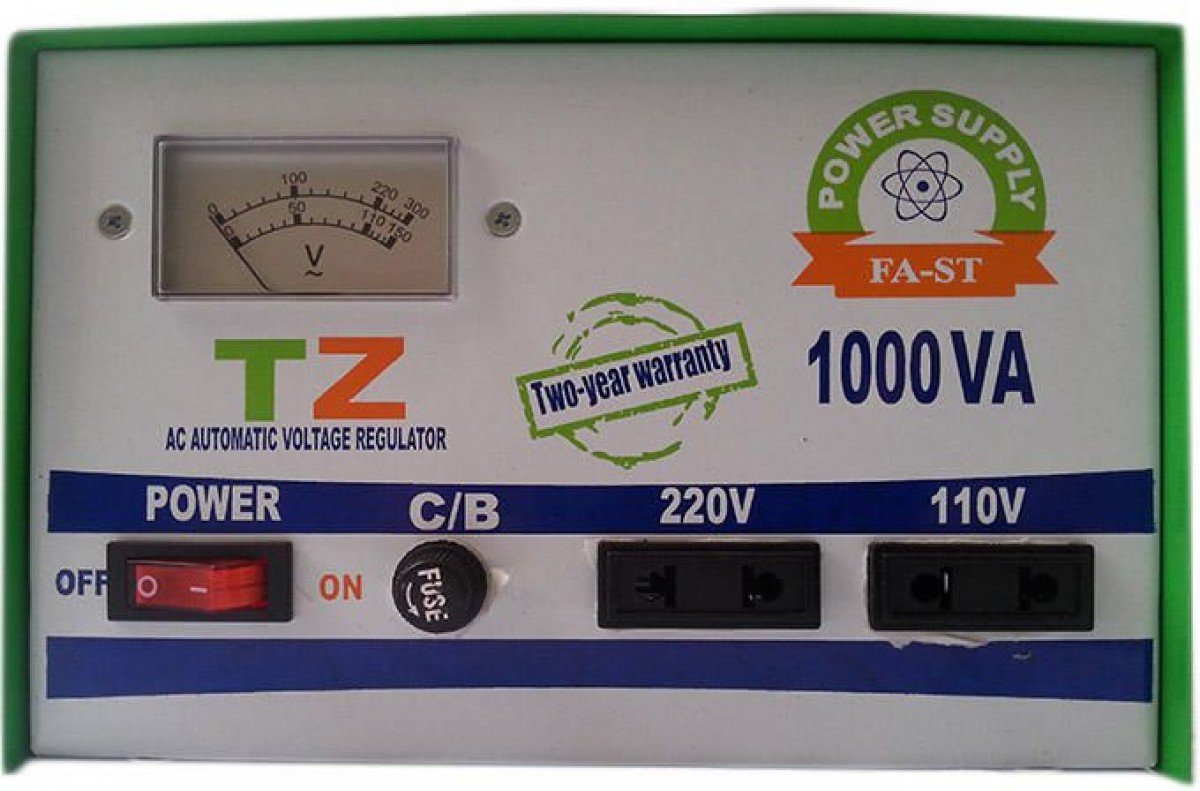 TZ20AC20Automatic20Voltage20Regulator201000VA20Thermal20Protection.jpg TZ AC Automatic Voltage Regulator 1000VA Thermal Protection Stabilizer - Image 1