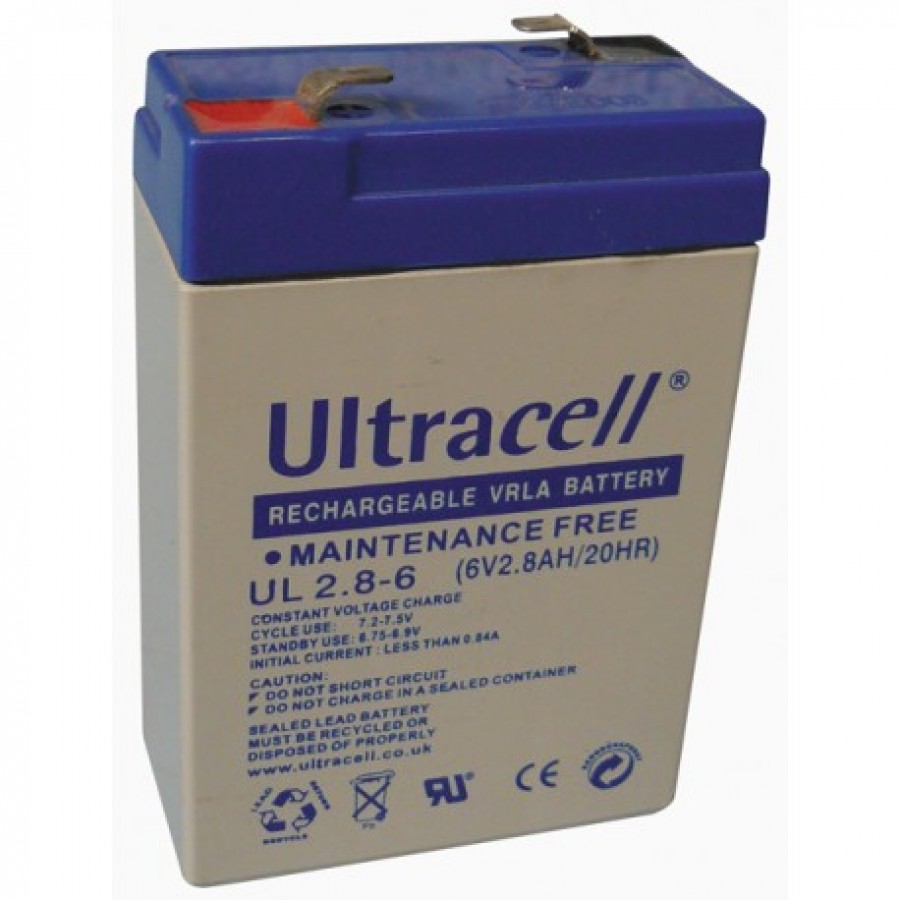 UL2.8-6 Ultracell Battery (UL3-6) Sealed Lead Acid Battery (6V,3A) china - Image 1
