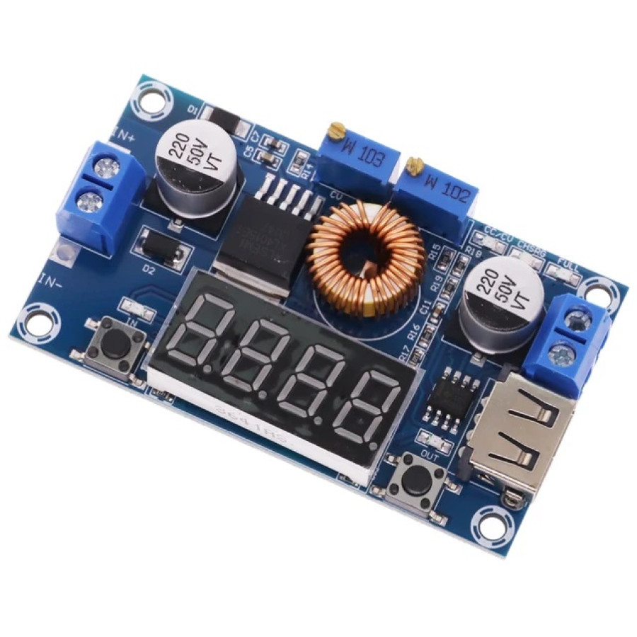 USB20XL401520Step20Down20Module.jpg USB XL4015 Step Down Module (5A) with 4 Bits Digital Display Voltmeter - Image 1