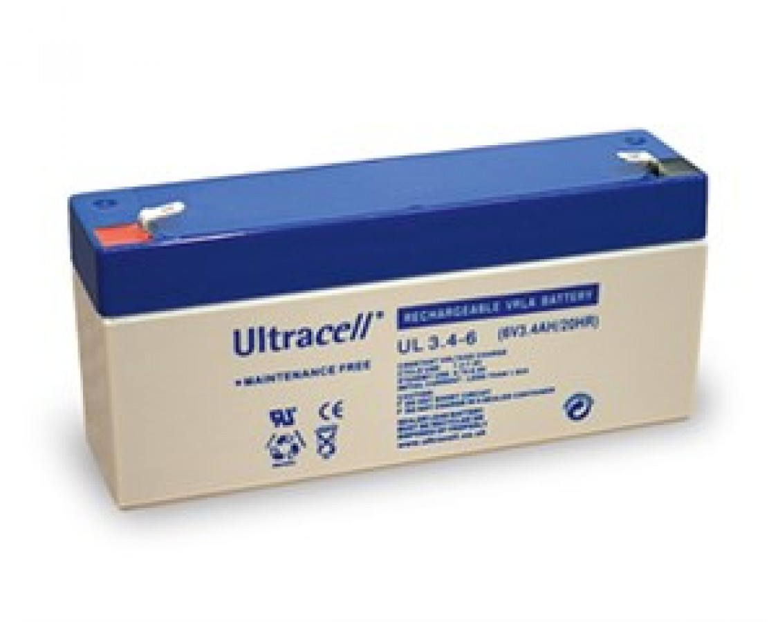 Ultracell20Battery2028UL3.2-62920Sealed20Lead20Acid20Battery20286V2C3.2A29.jpg Ultracell Battery (UL3.2-6) Sealed Lead Acid Battery (6V,3.2A) china - Image 1