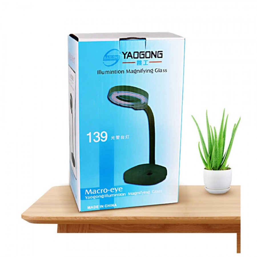 YAOGONG-placa-base-multifunci-n-de-10-aumentos-139-de-mantenimiento-tipo-de-l-mpara.jpg_q50.jpg 40 Led Lighting Desktop Table Desk Flexible Magnifier 5X-10X - Image 1