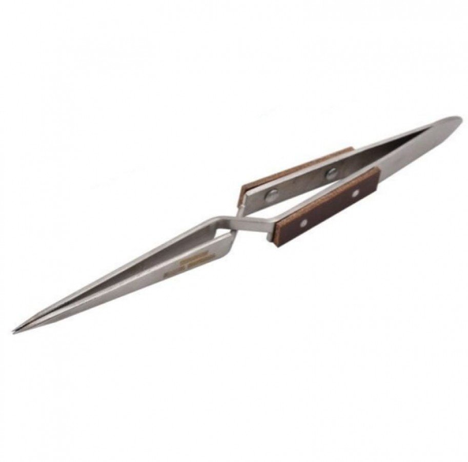 ee7625e0-9bc9-4379-95a2-df9884a411ab.jpg Straight Tweezers Wooden , Stainless Steel - Image 1