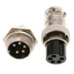 GX16-5 Pole Metal Male Female Panel Connector