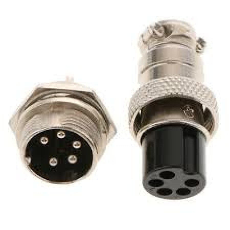 images20282929.jpg GX16-5 Pole Metal Male Female Panel Connector - Image 1
