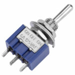 Press Mini Toggle Switch 3 Pins-SPDT-ON-OFF-ON (6A,125VAC) (SW-27)
